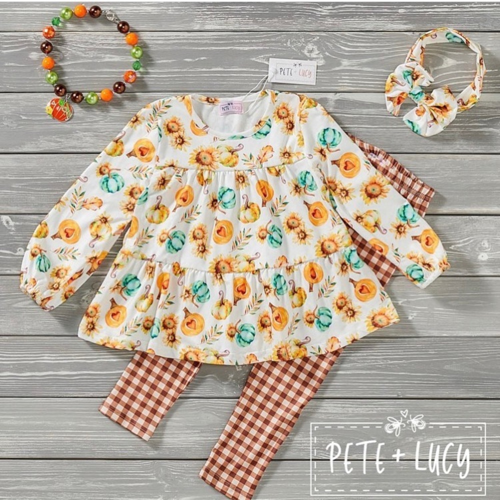 NWT Pete+Lucy Pumpkin Love Pant Sets